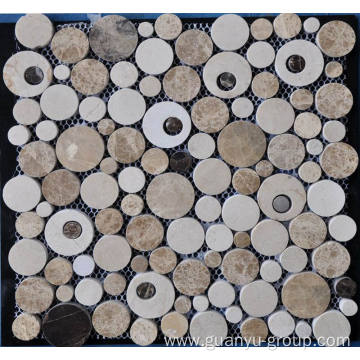 Marble Stone Mosaic Circle Style